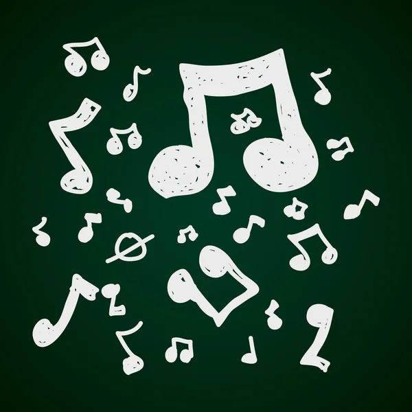Simple gribouillage de notes de musique — Image vectorielle