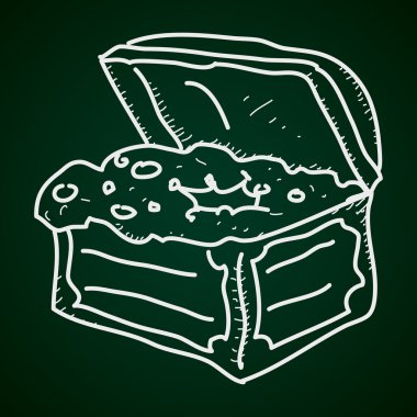 Bir hazine sandığı basit doodle