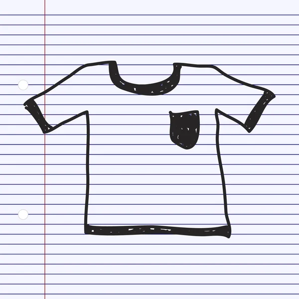 Eenvoudige doodle van een t-shirt — Stockvector