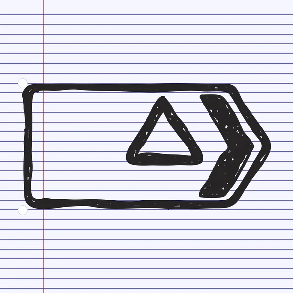Enkla doodle för en vägskylt visar riktning — Stock vektor
