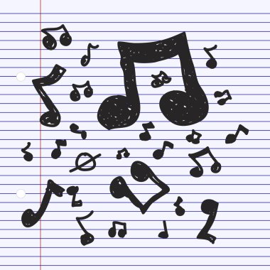 Müzik notlar basit doodle