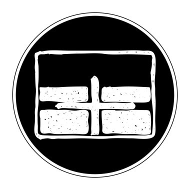 Bir yol işareti gösteren kavşak basit doodle