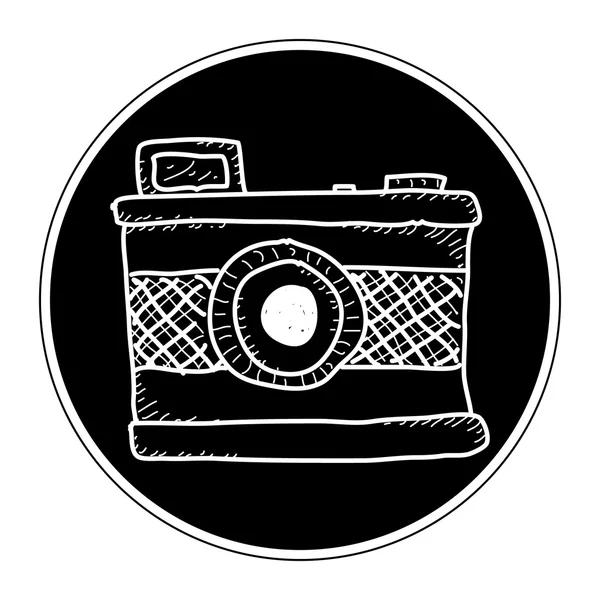 Eenvoudige doodle van een camera — Stockvector