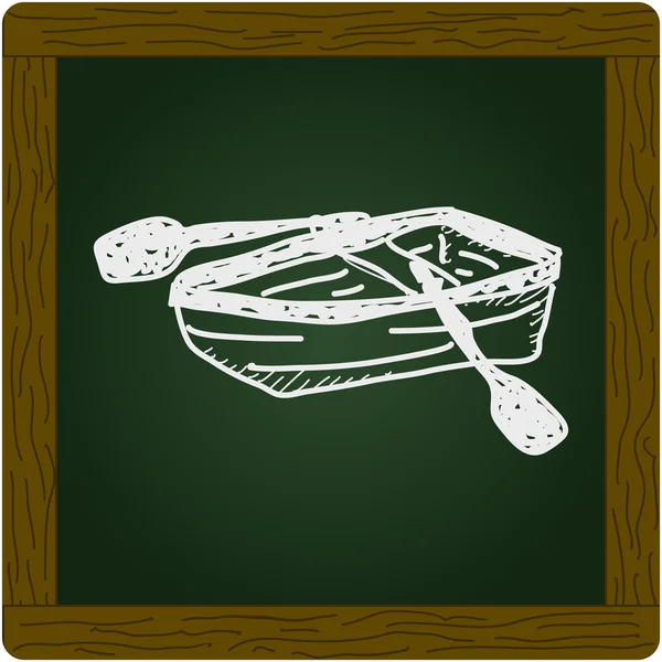 Простий каракулі веслувального човна — стоковий вектор