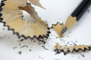 Bilenmiş bir kalem yakın çekim