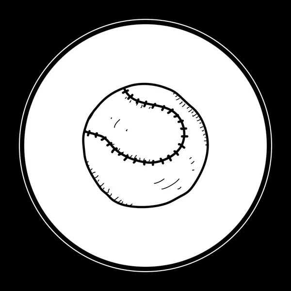 Einfaches Gekritzel eines Tennisballs — Stockvektor