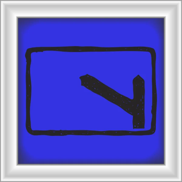 Simple gribouillage d'un panneau de signalisation indiquant éteindre — Image vectorielle