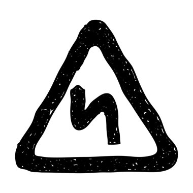 Bir yol işaret basit doodle