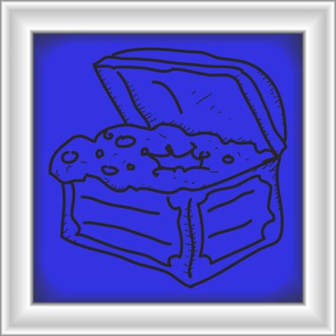 Bir hazine sandığı basit doodle