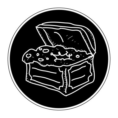 Bir hazine sandığı basit doodle