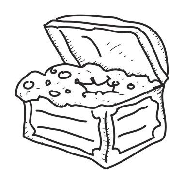 Bir hazine sandığı basit doodle
