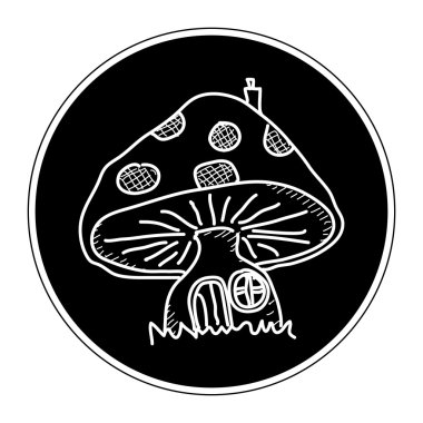 Bir mantar basit doodle