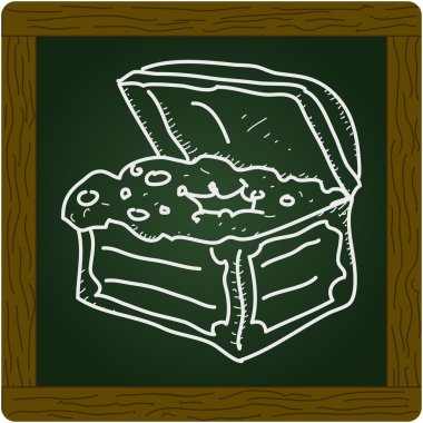 Bir hazine sandığı basit doodle