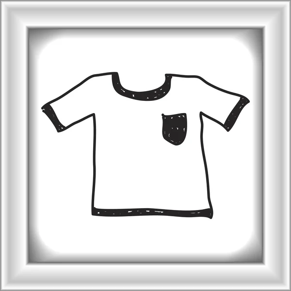 Simple doodle of a t-shirt — Stock Vector