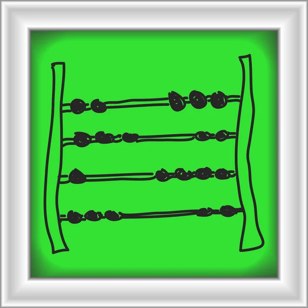 Einfaches Doodle eines Abakus — Stockvektor