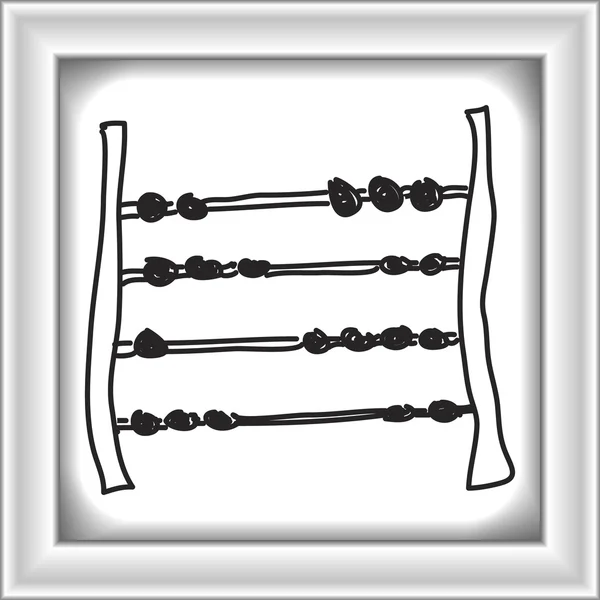 Eenvoudige doodle van een abacus — Stockvector