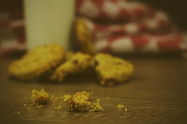 素朴な背景にクッキー — ストック写真