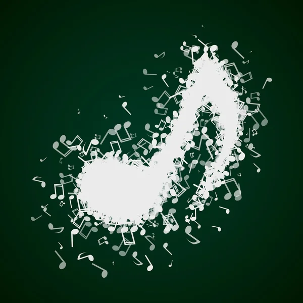 Musik anteckning gjord av musiknoter — Stock vektor