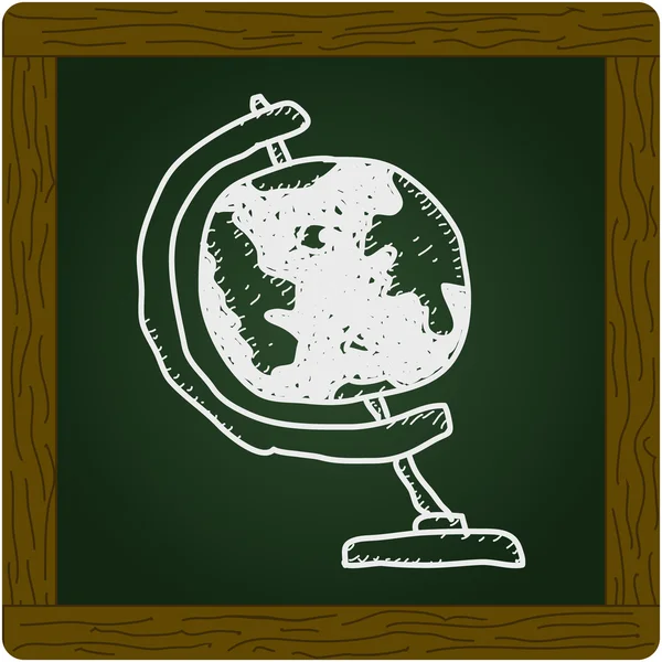 Simple gribouillage d'un globe — Image vectorielle