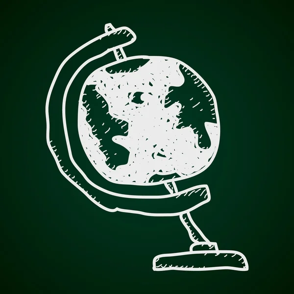 Simple gribouillage d'un globe — Image vectorielle