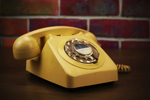 Staré retro styl rotační telefon — Stock fotografie