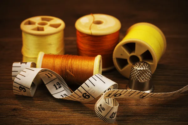 Close up of sewing equipment — Stock Photo, Image