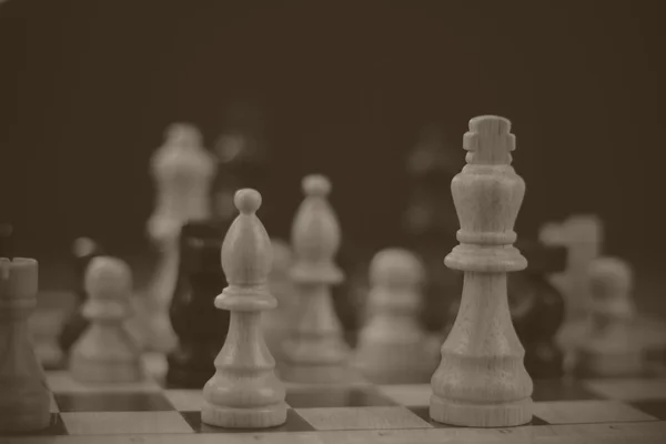 Schachbrett mit Spiel im Spiel — Stockfoto