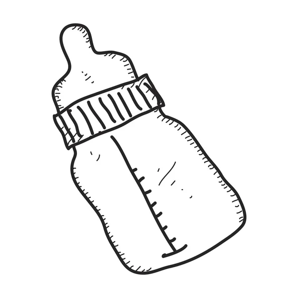 Απλή doodle του ένα μπουκάλι γάλα μωρά — Διανυσματικό Αρχείο