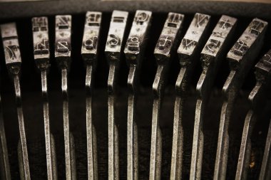 Eski bir vintage türü yazar tuşları