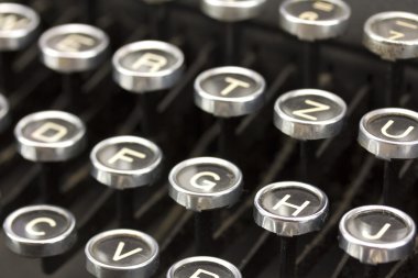 Eski bir vintage türü yazar tuşları