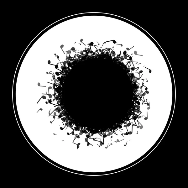Cirkel gjord av noter — Stock vektor