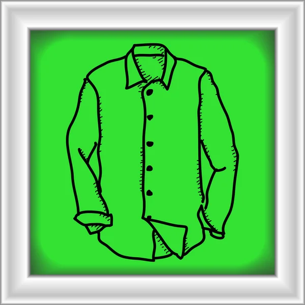 Garabato simple de una camisa — Archivo Imágenes Vectoriales