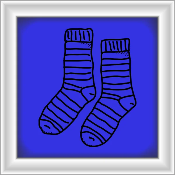 Simple doodle of a pair of socks — Stock Vector