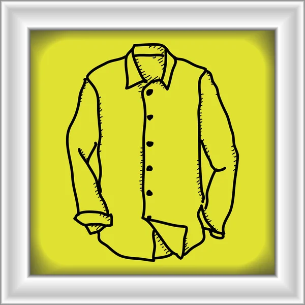 Doodle simples de uma camisa — Vetor de Stock