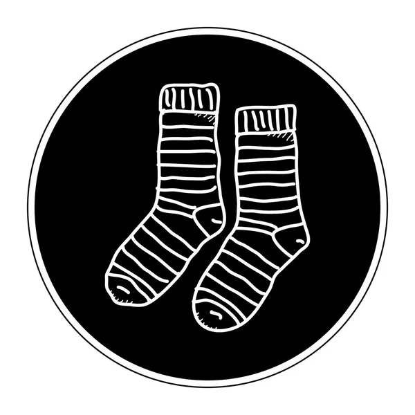 Simple doodle of a pair of socks — Stock Vector