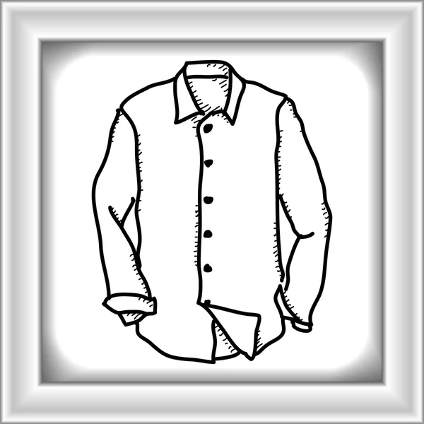 Doodle simples de uma camisa — Vetor de Stock