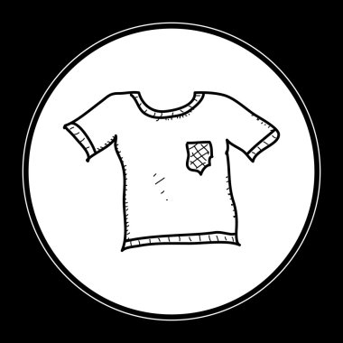 Bir tshirt basit doodle