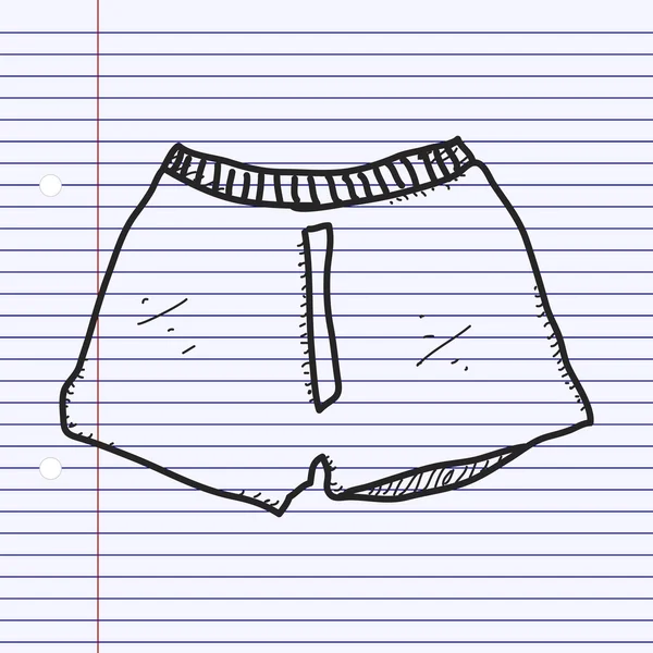 ボクサー パンツのペアの単純な落書き — ストックベクタ