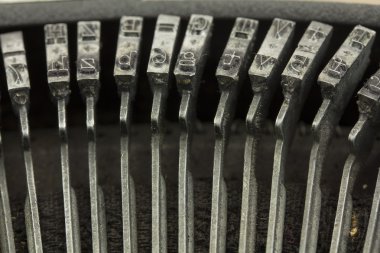 Eski bir vintage türü yazar tuşları