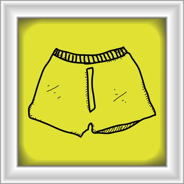 Doodle simples de um par de shorts boxer — Vetor de Stock
