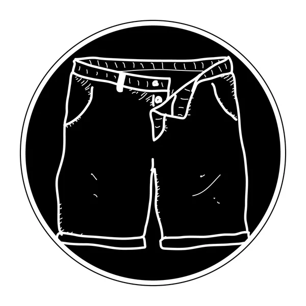 Simple garabato de un par de pantalones cortos — Archivo Imágenes Vectoriales