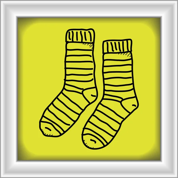 Simple doodle of a pair of socks — Stock Vector