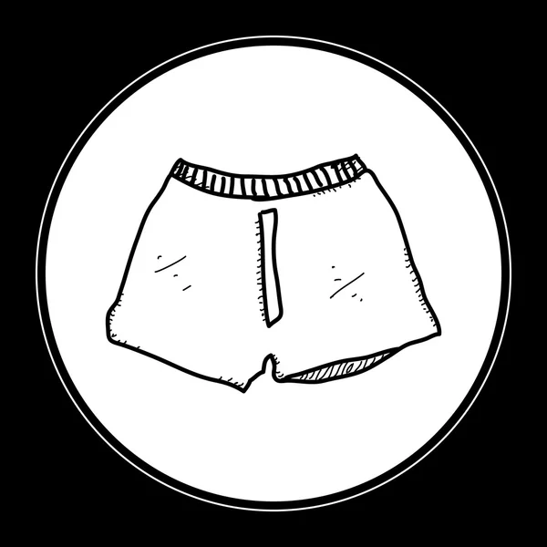 Eenvoudige doodle van een paar Boxershorts — Stockvector