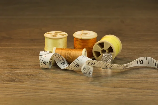 Close up of sewing equipment — Stock Photo, Image