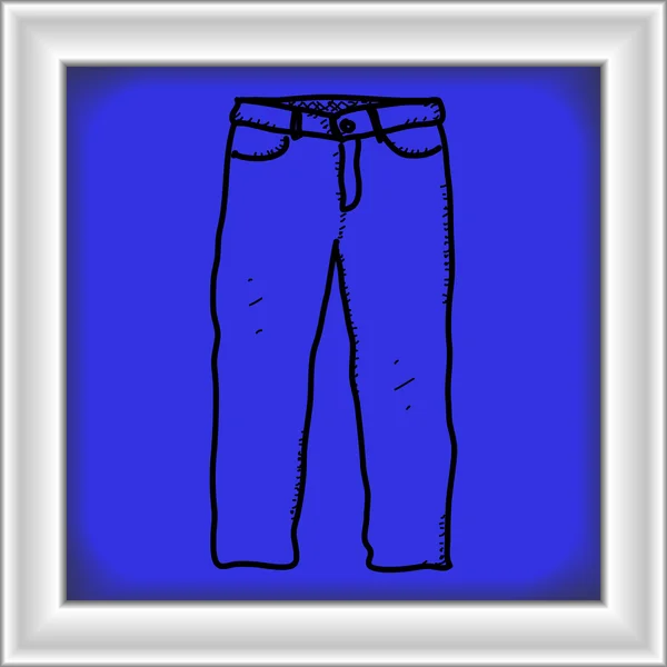 Simple gribouillage d'un pantalon — Image vectorielle