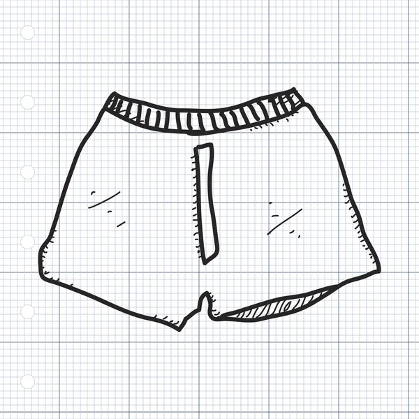 Простые каракули пара боксерских шорт — стоковый вектор