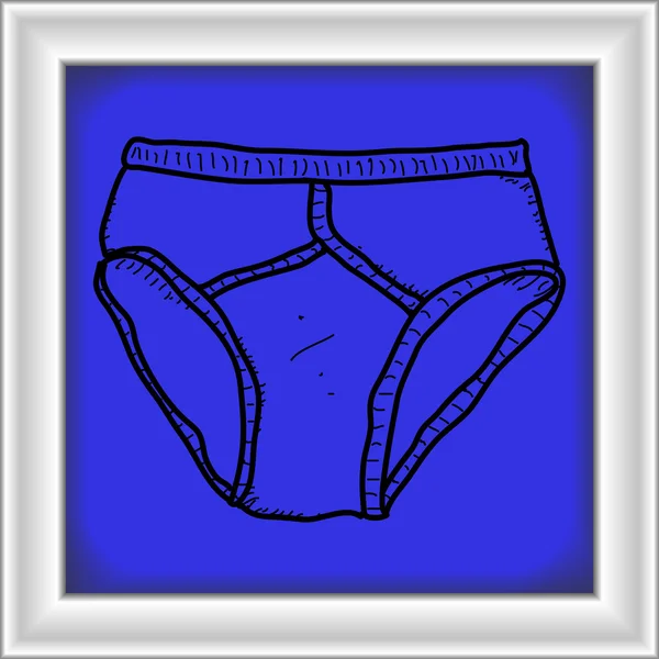 Egyszerű doodle, egy pár nadrág — Stock Vector