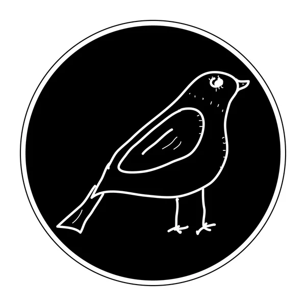 Простые каракули птицы — стоковый вектор