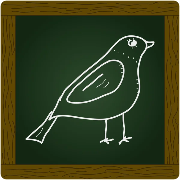 鳥の単純な落書き — ストックベクタ