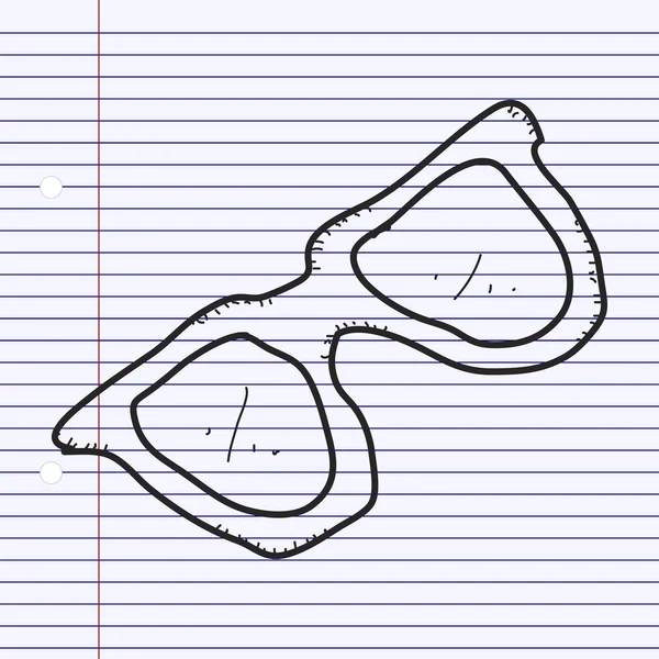 Semplice scarabocchio di un paio di occhiali — Vettoriale Stock